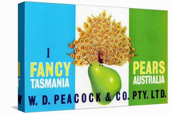 Peacock Pears-null-Stretched Canvas