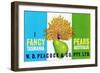 Peacock Pears-null-Framed Art Print