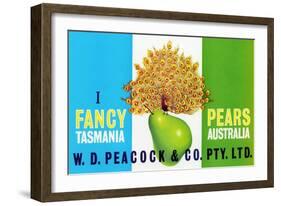 Peacock Pears-null-Framed Art Print