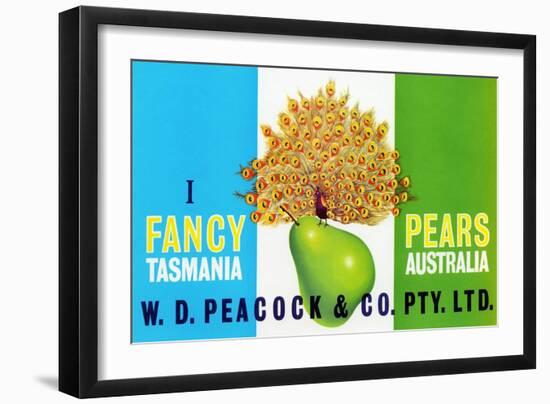 Peacock Pears-null-Framed Art Print