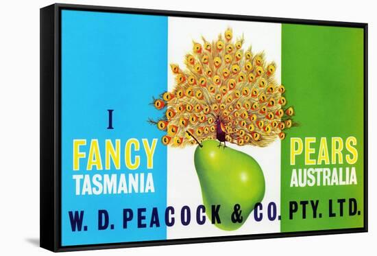 Peacock Pears-null-Framed Stretched Canvas