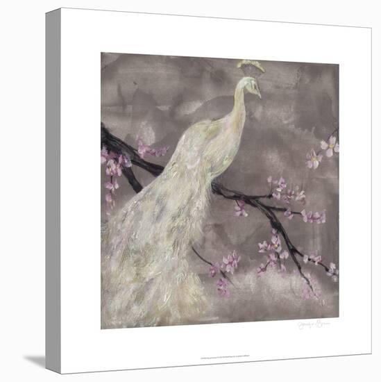 Peacock Serenity I-Jennifer Goldberger-Stretched Canvas