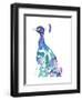 Peacock Splash II-Jennifer Goldberger-Framed Art Print