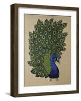 Peacock Stitched-Kestrel Michaud-Framed Giclee Print