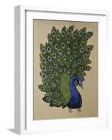 Peacock Stitched-Kestrel Michaud-Framed Giclee Print