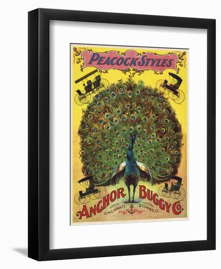 Peacock Styles Anchor Buggy Co. ca. 1897-Vintage Reproduction-Framed Art Print