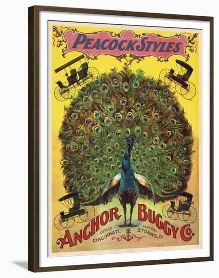 Peacock Styles Anchor Buggy Co. ca. 1897-Vintage Reproduction-Framed Art Print