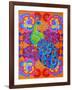 Peacock with Flowers, 2015-Jane Tattersfield-Framed Giclee Print