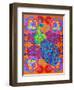 Peacock with Flowers, 2015-Jane Tattersfield-Framed Giclee Print