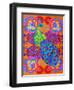 Peacock with Flowers, 2015-Jane Tattersfield-Framed Giclee Print