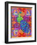 Peacock with Flowers, 2015-Jane Tattersfield-Framed Premium Giclee Print