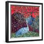 Peacock with Locusts, 1989-Tamas Galambos-Framed Premium Giclee Print