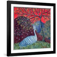 Peacock with Locusts, 1989-Tamas Galambos-Framed Giclee Print