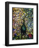 Peacock-American School-Framed Premium Giclee Print