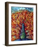 Peacock-Oxana Zaika-Framed Giclee Print