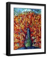 Peacock-Oxana Zaika-Framed Giclee Print