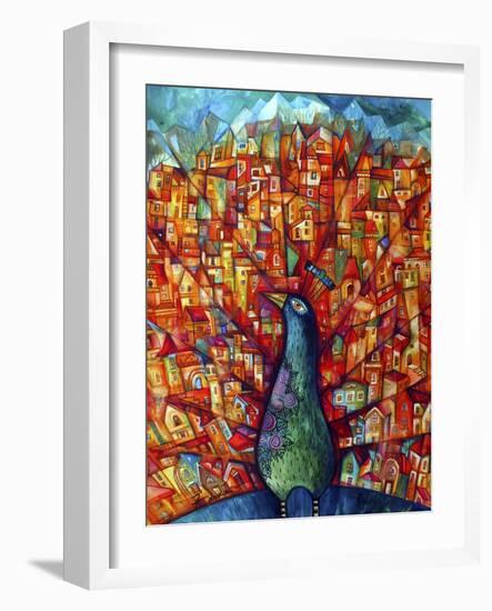 Peacock-Oxana Zaika-Framed Giclee Print