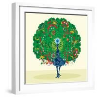 Peacock-Teofilo Olivieri-Framed Giclee Print