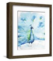 Peacocking Around-Sillier than Sally-Framed Art Print