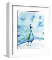 Peacocking Around-Sillier than Sally-Framed Art Print