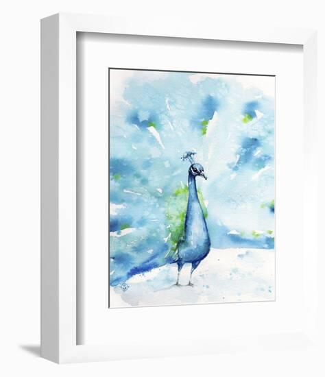 Peacocking Around-Sillier than Sally-Framed Art Print