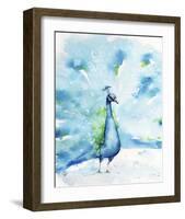 Peacocking Around-Sillier than Sally-Framed Art Print