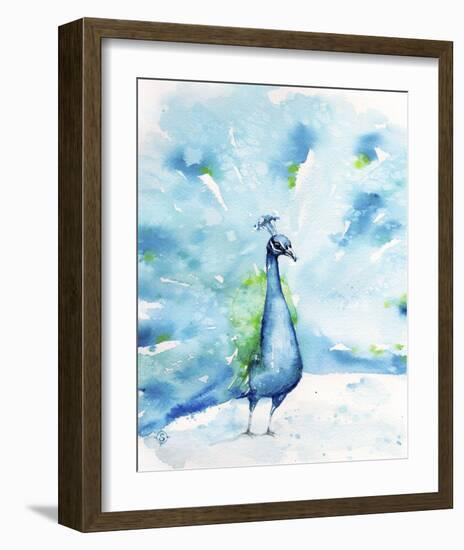 Peacocking Around-Sillier than Sally-Framed Art Print