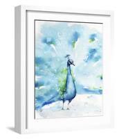 Peacocking Around-Sillier than Sally-Framed Art Print