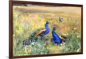 Peacocks in a Field-Mildred Anne Butler-Framed Giclee Print