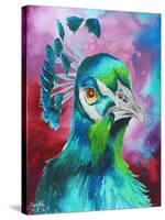 Peacocks of a Feather-Elizabeth Medley-Stretched Canvas