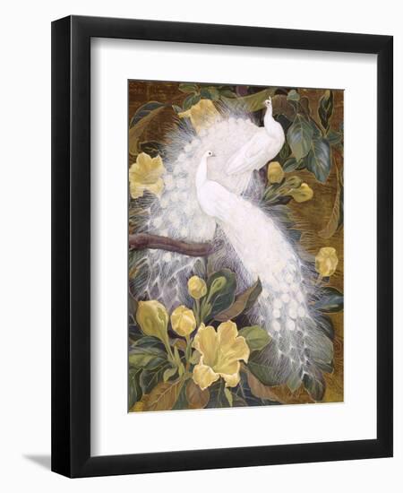 Peacocks on Copa De Oro-Jesse Arms Botke-Framed Art Print