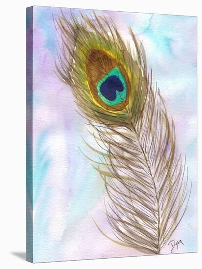 Peacocl Feather 2-Beverly Dyer-Stretched Canvas