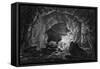 Peak Cavern, Derbyshire-E Dayes-Framed Stretched Canvas