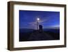 Peak Cross and Chapel at Geigelstein Mountain, Dusk with Full Moon-Stefan Sassenrath-Framed Photographic Print