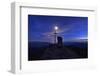 Peak Cross and Chapel at Geigelstein Mountain, Dusk with Full Moon-Stefan Sassenrath-Framed Photographic Print