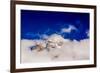 Peak of Mount Everest peeking through the clouds, Sagarmartha National Park, UNESCO World Heritage -Laura Grier-Framed Photographic Print