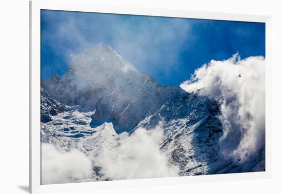 Peak of Mount Everest, Sagarmatha National Park, UNESCO World Heritage Site, Himalayas, Nepal, Asia-Laura Grier-Framed Photographic Print