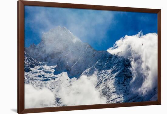 Peak of Mount Everest, Sagarmatha National Park, UNESCO World Heritage Site, Himalayas, Nepal, Asia-Laura Grier-Framed Photographic Print