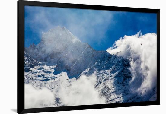 Peak of Mount Everest, Sagarmatha National Park, UNESCO World Heritage Site, Himalayas, Nepal, Asia-Laura Grier-Framed Photographic Print