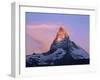 Peak of the Matterhorn, 4478M, Valais, Swiss Alps, Switzerland-Hans Peter Merten-Framed Photographic Print