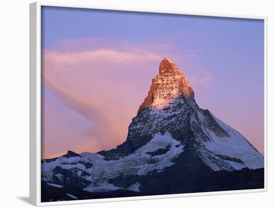 Peak of the Matterhorn, 4478M, Valais, Swiss Alps, Switzerland-Hans Peter Merten-Framed Photographic Print