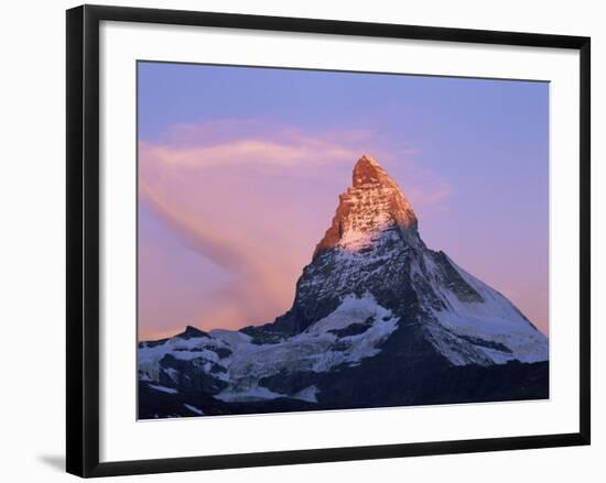 Peak of the Matterhorn, 4478M, Valais, Swiss Alps, Switzerland-Hans Peter Merten-Framed Photographic Print