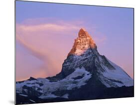 Peak of the Matterhorn, 4478M, Valais, Swiss Alps, Switzerland-Hans Peter Merten-Mounted Photographic Print