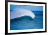 Peak-Offshore wind and breaking wave, Hawaii-Mark A Johnson-Framed Photographic Print