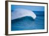 Peak-Offshore wind and breaking wave, Hawaii-Mark A Johnson-Framed Photographic Print