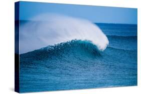 Peak-Offshore wind and breaking wave, Hawaii-Mark A Johnson-Stretched Canvas
