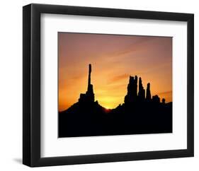 Peak Silhouettes-null-Framed Premium Giclee Print