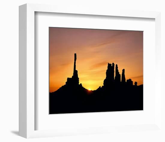 Peak Silhouettes-null-Framed Premium Giclee Print