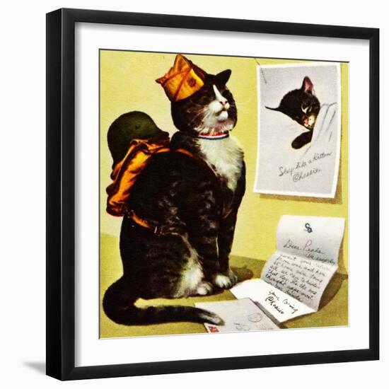 Peake's Favorite Pin-Up Girl-Charles Bracker-Framed Giclee Print