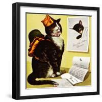 Peake's Favorite Pin-Up Girl-Charles Bracker-Framed Premium Giclee Print